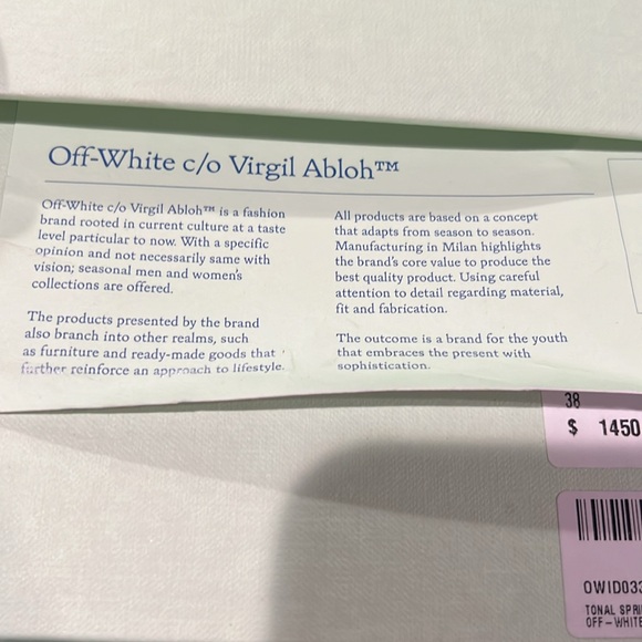 Off-White Leather Peculiar Spring High-Heeled Ankle Boots in Black, NEW, Size 38 - Picture 11 of 14